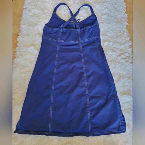 ATHLETA Women's Button Down Mini Dress Size Medium Blue - Picture 2 of 10